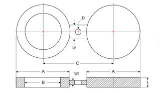 Asme B Spectacle Blind Specification Dimension Shanghai Zhucheng Pipe Fittings